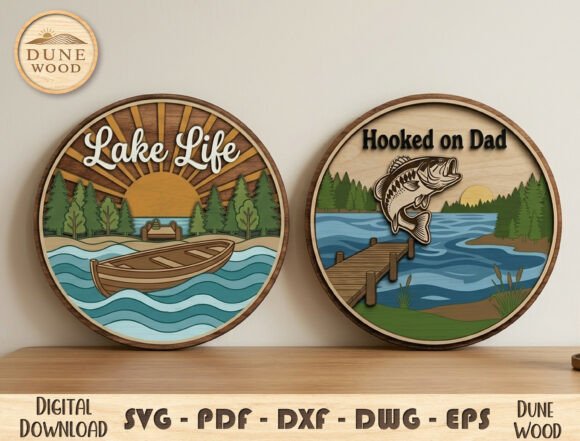 Download Lake Life Layered Sign SVG Bundle - Svg bundle Collection