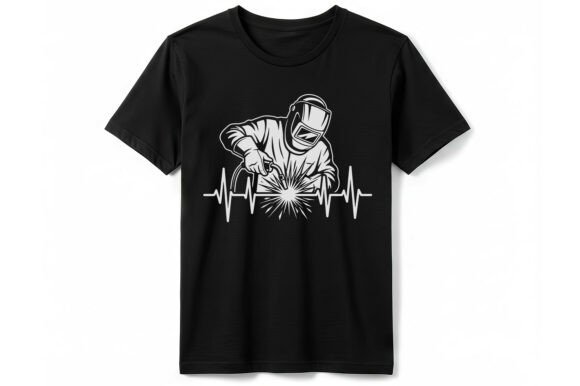 Download Welder Heartbeat Graphic T-shirt - Graphic Collection
