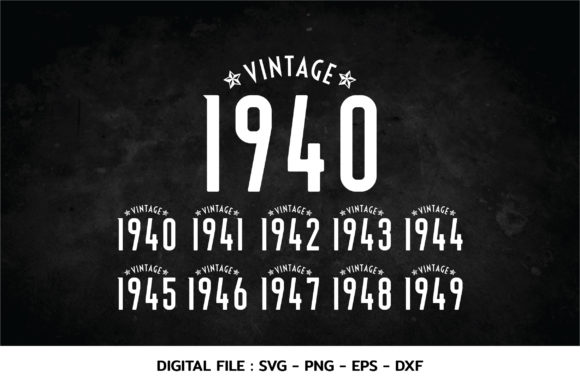 Download Birthday Vintage 1940-1949 Minimal Style - 1949 Collection