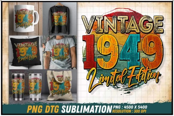 Download Vintage 1949 Limited Edition Retro Round - 1949 Collection