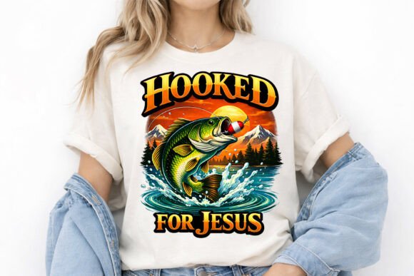 Download Hooked for Jesus PNG Graphic T-Shirt - Graphic Collection