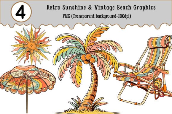 Download Retro Sunshine &amp; Vintage Beach Graphics - Graphic Collection