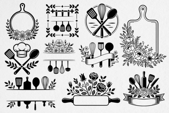 Download Kitchen Monogram SVG Bundle Cooking SVG - Svg bundle Collection