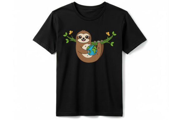 Download Earth Day Sloth Graphic T-shirt - Graphic Collection